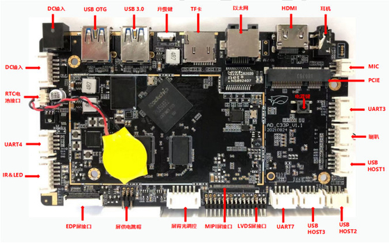 आरके 3568 मिनी तकनीकी एआरएम पीसीबीए मदरबोर्ड वाईफाई एलसीडी कंट्रोलर एंड्रॉइड 11 मेनबोर्ड