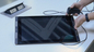 विज्ञापन प्रदर्शन के लिए मेटल केस ओपन फ्रेम एलसीडी डिस्प्ले वाईफ़ाई लैन बीटी एचडी 4 जी वैकल्पिक